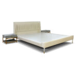 Pleated Bed with Side Table's