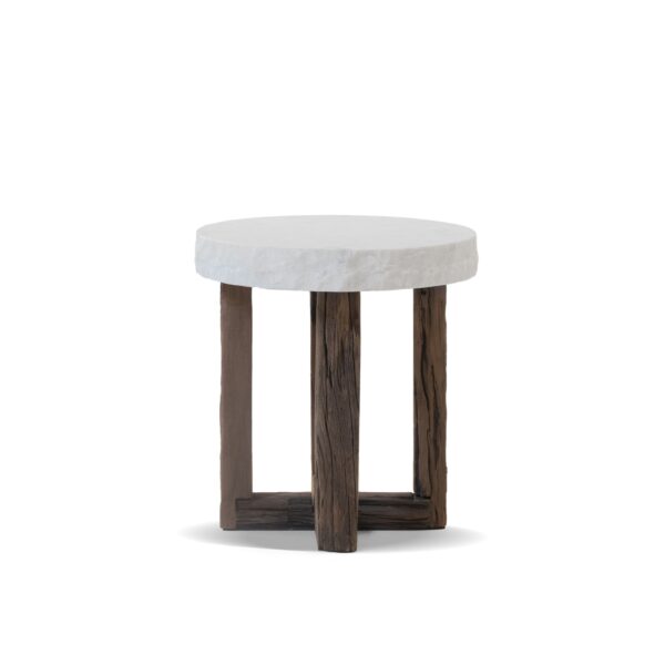 Rough Wood Side Table