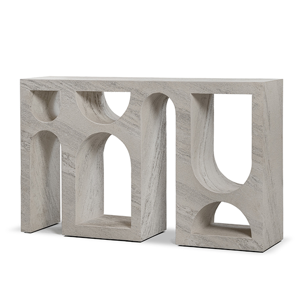 Cut out Console ( White Stone Veneer)