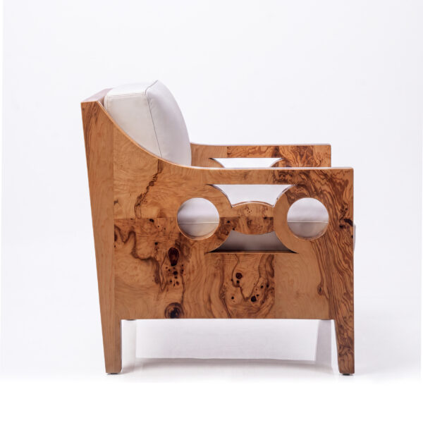 Burl armchair